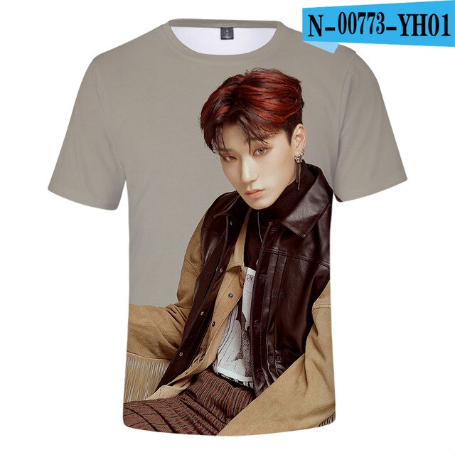 3D Ateez T-shirt Women 3D Korean Popular Combination Exclusive 3D T-shirt Women T Shirts - Kpopshop
