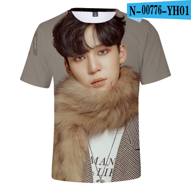 3D Ateez T-shirt Women 3D Korean Popular Combination Exclusive 3D T-shirt Women T Shirts - Kpopshop