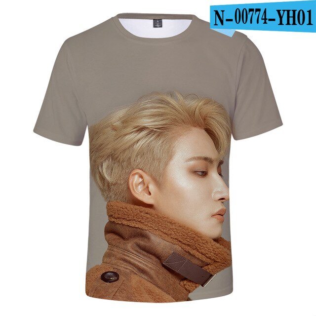 3D Ateez T-shirt Women 3D Korean Popular Combination Exclusive 3D T-shirt Women T Shirts - Kpopshop