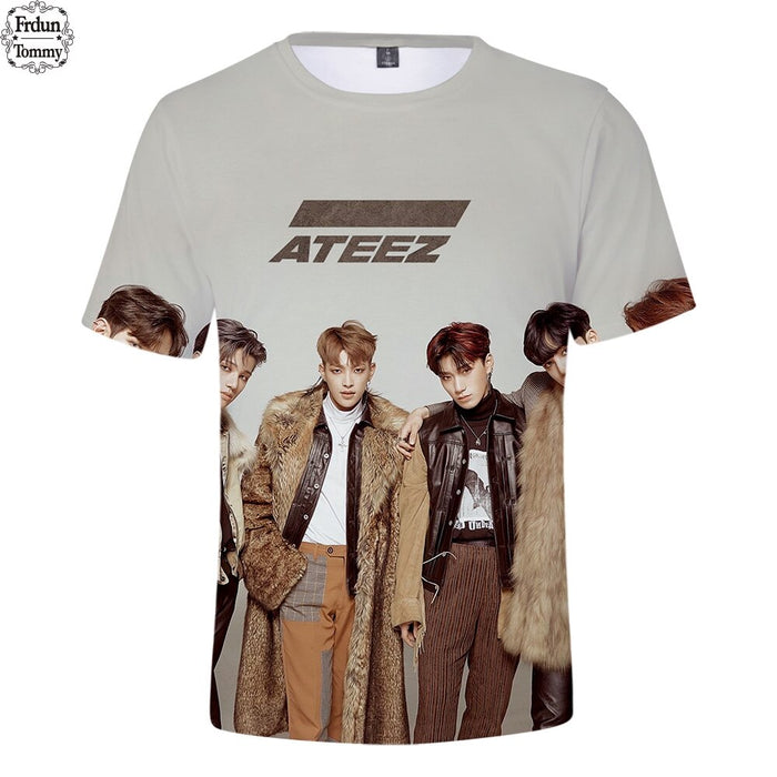 3D Ateez T-shirt Women 3D Korean Popular Combination Exclusive 3D T-shirt Women T Shirts - Kpopshop