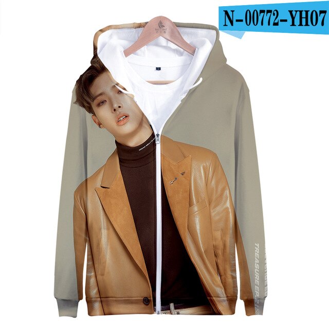 Ateez 3D Women Zipper Hoodie Sweatshirt New Style Korean Popular Combination Sweatshirt - Kpopshop