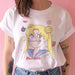 Kpopshop Originals - Funny Sailor Moon Women  Aesthetic 90s T-shirt Tops Tee Short Sleeve - Kpopshop