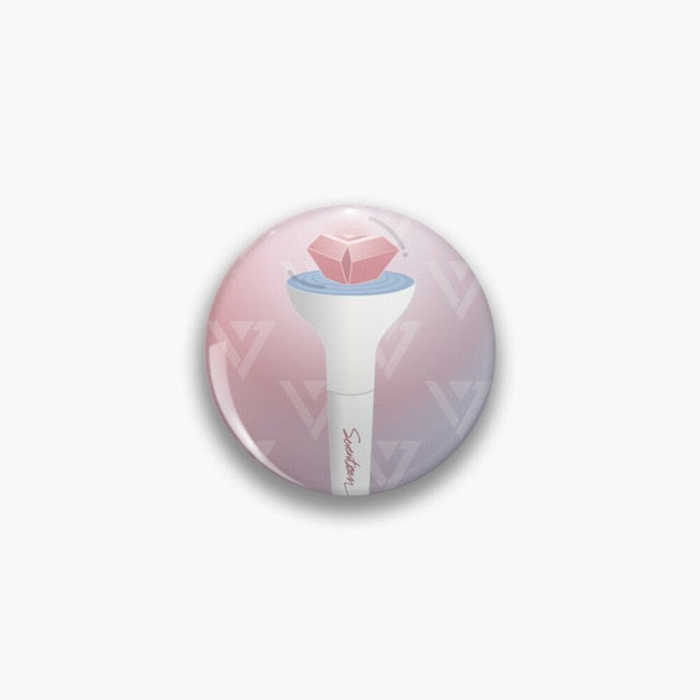 GOT7 IKON NCT SHINEE EXO Big Bang Light Stick Pattern Brooch Bag Clothing Decor
