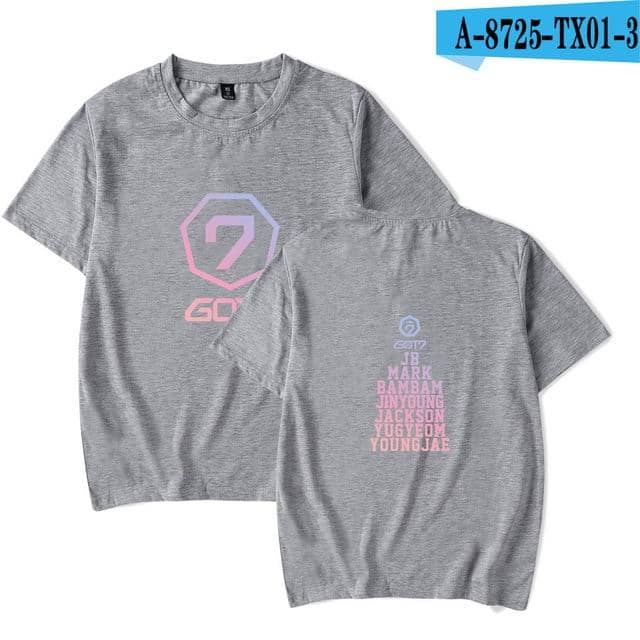 Kpop Newest GOT7 Korean Group Women's Kpop O-Neck Short Sleeves T Shirts Woman/Men's Summer Album Cotton T-shirt Hip Hop Streetwear T-Shirt that you'll fall in love with. At an affordable price at KPOPSHOP, We sell a variety of GOT7 Korean Group Women's Kpop O-Neck Short Sleeves T Shirts Woman/Men's Summer Album Cotton T-shirt Hip Hop Streetwear T-Shirt with Free Shipping.