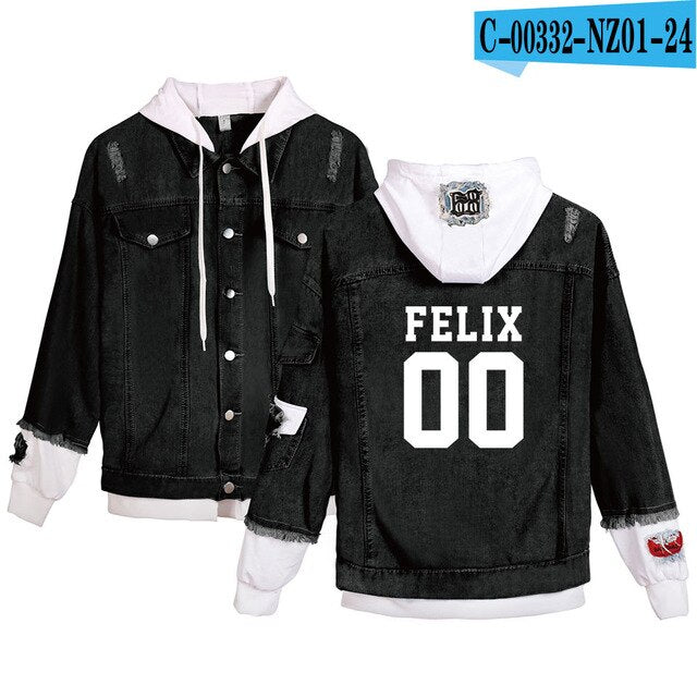 HOT Sale Stray Kids Yellow Wood Jacket Fashion Denim Jacket Women Spring And Autumn Casual Women Slim Denim Jacket