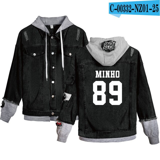 HOT Sale Stray Kids Yellow Wood Jacket Fashion Denim Jacket Women Spring And Autumn Casual Women Slim Denim Jacket