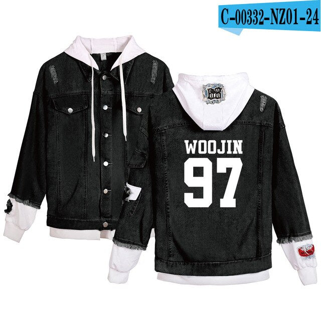 HOT Sale Stray Kids Yellow Wood Jacket Fashion Denim Jacket Women Spring And Autumn Casual Women Slim Denim Jacket