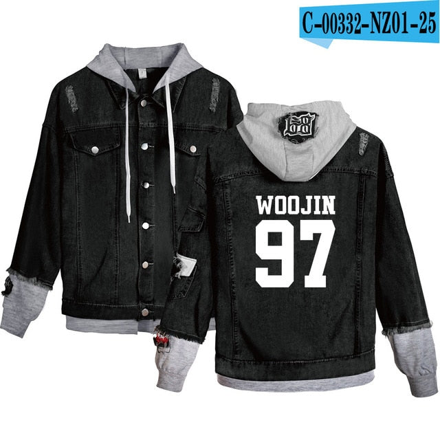 HOT Sale Stray Kids Yellow Wood Jacket Fashion Denim Jacket Women Spring And Autumn Casual Women Slim Denim Jacket