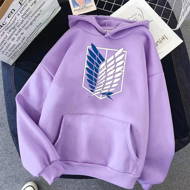 Female/Men Hoodies Japanese Anime Graphic Hoodie Woman Kawaii Naruto One Piece Demon Slayer Attack on Titan