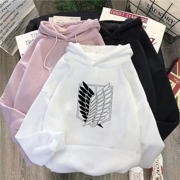 Female/Men Hoodies Japanese Anime Graphic Hoodie Woman Kawaii Naruto One Piece Demon Slayer Attack on Titan