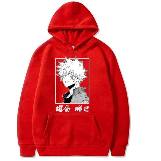 my hero academia Unisex Hoodies Japanese Anime Bakugou Katsuki Printed Men's Hoodie Streetwear Casual Sweatshirts