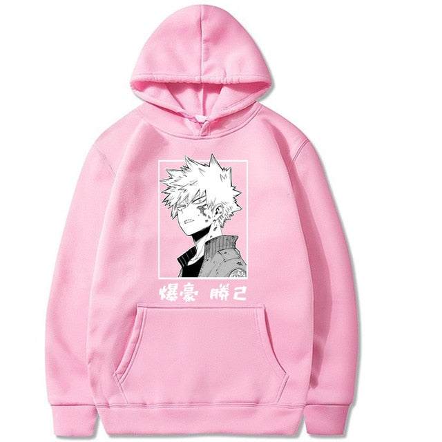 my hero academia Unisex Hoodies Japanese Anime Bakugou Katsuki Printed Men's Hoodie Streetwear Casual Sweatshirts