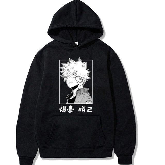 my hero academia Unisex Hoodies Japanese Anime Bakugou Katsuki Printed Men's Hoodie Streetwear Casual Sweatshirts