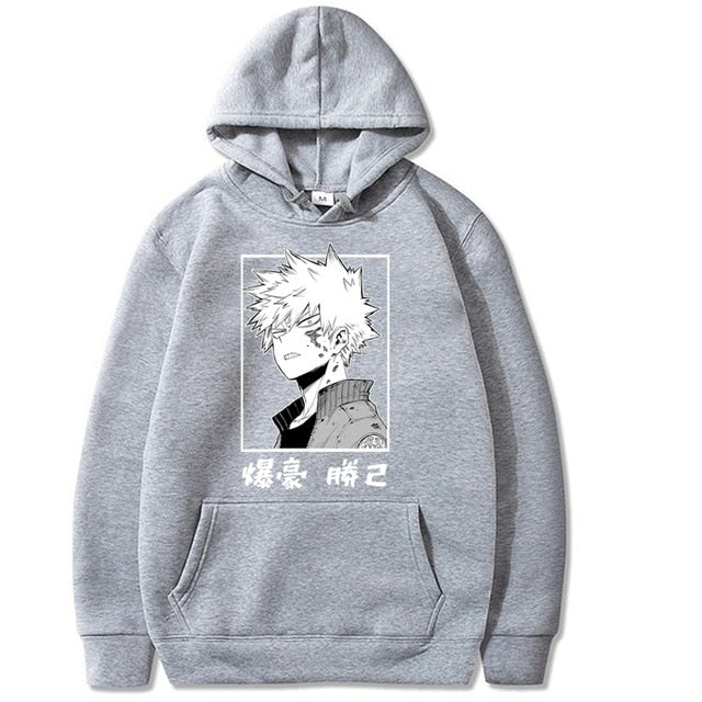 my hero academia Unisex Hoodies Japanese Anime Bakugou Katsuki Printed Men's Hoodie Streetwear Casual Sweatshirts