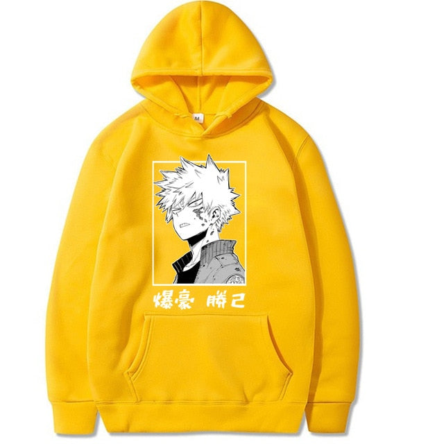 my hero academia Unisex Hoodies Japanese Anime Bakugou Katsuki Printed Men's Hoodie Streetwear Casual Sweatshirts