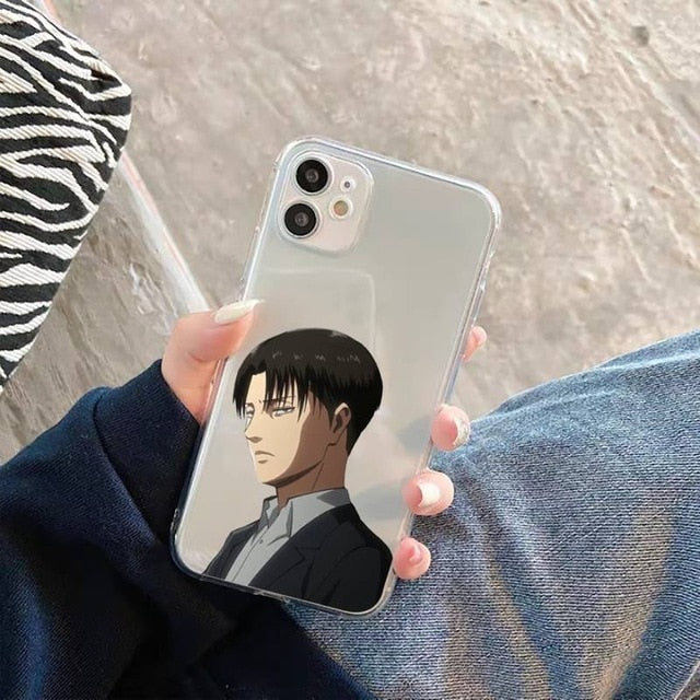 Hot Anime Attack On Titan Phone Case Transparent for iPhone 11 12 mini pro XS MAX 8 7 6 6S Plus X 5S SE 2020 XR