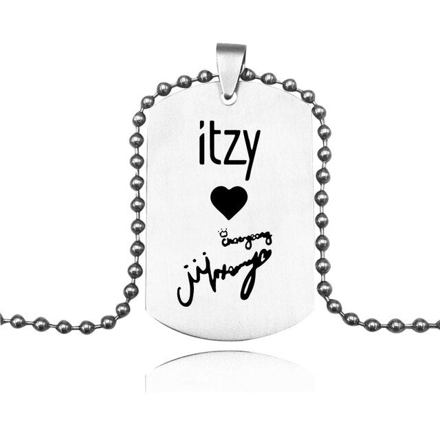 ITZY KPOP Pendant Necklace Korea Girls Group Stainless Steel Necklaces Jewelry  Gifts For Men Women Fans