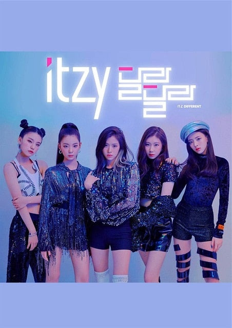 ITZY Kpop Posters Korean Singers White Coated Paper Prints Clear Image Home Decoration