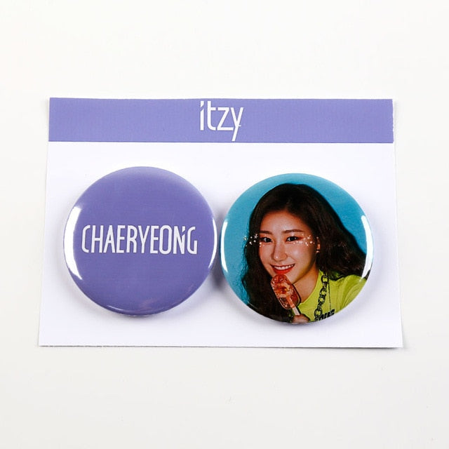 ITZY New Album IT'zICY Badges Pins Brooches Chest Bag Accerssories RYUJIN CHAERYEONG YUNA LIA YEJI DALLA DALLA