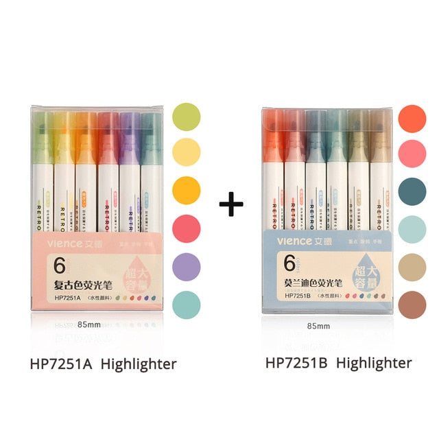 6pcs/set Creative cute Simple small fresh gel pen kawaii Quick drying Cap neutral pen journal supplies