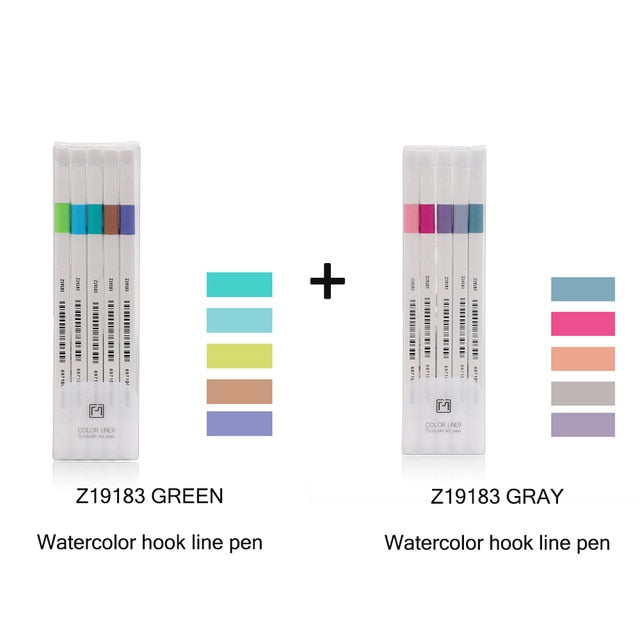 6pcs/set Creative cute Simple small fresh gel pen kawaii Quick drying Cap neutral pen journal supplies