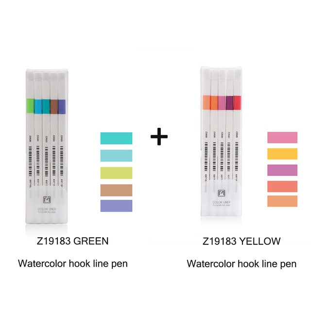 6pcs/set Creative cute Simple small fresh gel pen kawaii Quick drying Cap neutral pen journal supplies