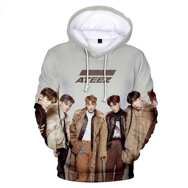 K POP KPOP K-POP ATEEZ Album 3D Printed Women/Men Hoodies Sweatshirts Korean Fashion Long Sleeve Fleece Hooded Jacket Tracksuit