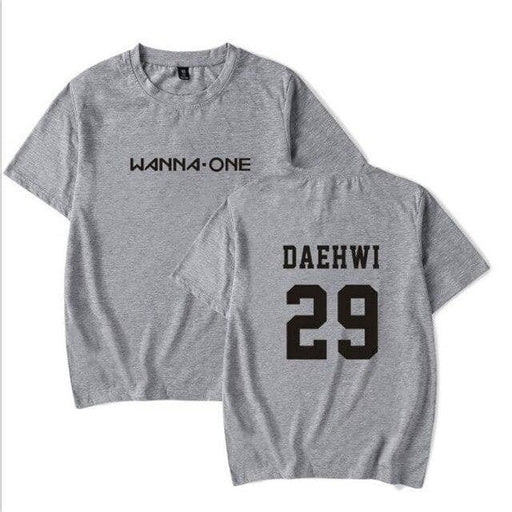 Kpop Newest K POP KPOP WANNA ONE Fans Supportive T Shirt For Women Men Cotton Short Sleeve Tshirt Couple Clothes Letter Print T-Shirt Femme that you'll fall in love with. At an affordable price at KPOPSHOP, We sell a variety of K POP KPOP WANNA ONE Fans Supportive T Shirt For Women Men Cotton Short Sleeve Tshirt Couple Clothes Letter Print T-Shirt Femme with Free Shipping.
