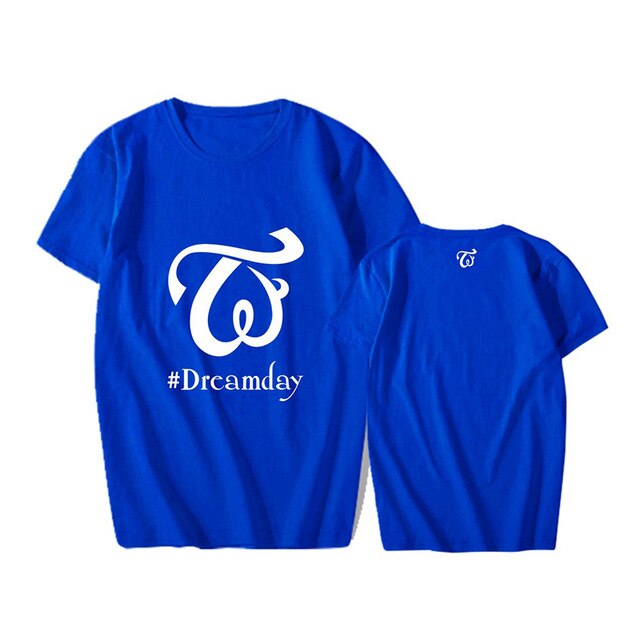 K-pop TWICE DOME TOUR 2019 <Dreamday> Concert Supporting Tshirt Kpop TWICE Short Sleeve T-shirt Cotton Tops
