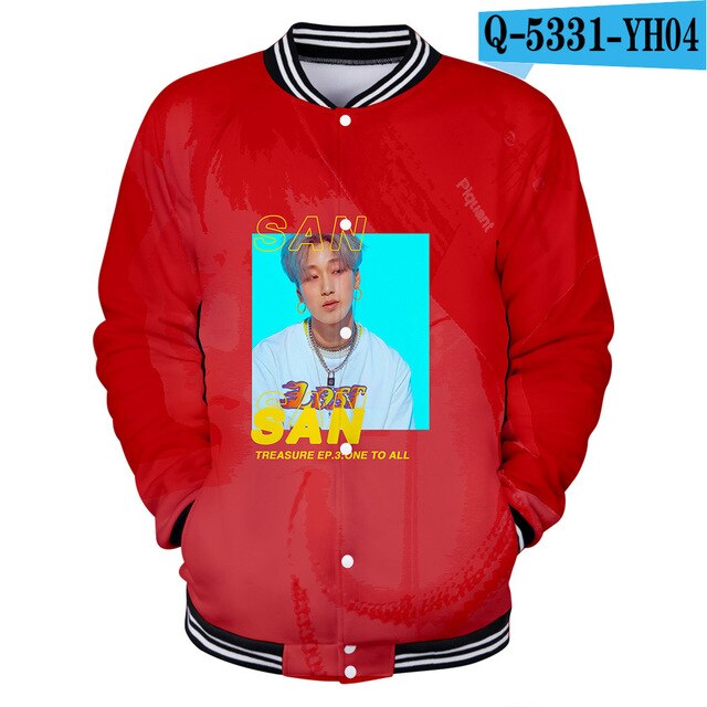 KPOP ATEEZ 3D College Baseball Jacket Feminino  Sweatshirt tshirts for Couple - Kpopshop