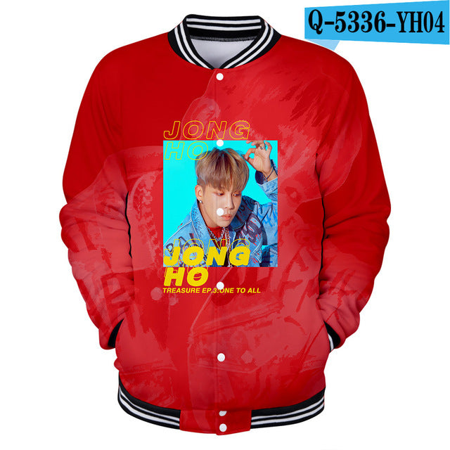KPOP ATEEZ 3D College Baseball Jacket Feminino  Sweatshirt tshirts for Couple - Kpopshop
