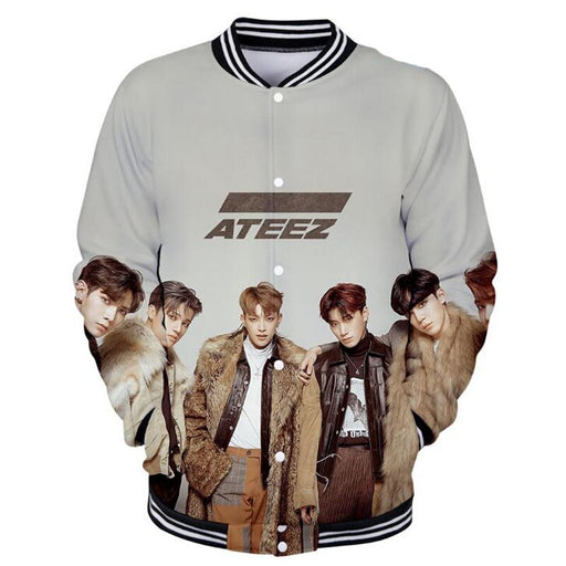 KPOP ATEEZ 3D College Baseball Jacket Feminino  Sweatshirt tshirts for Couple - Kpopshop