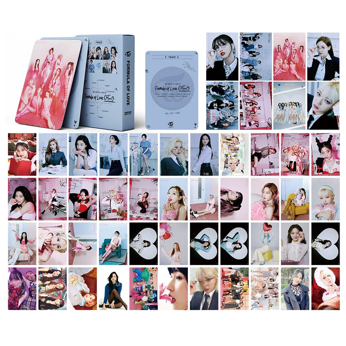 KPOP Album TWICE Paper Lomo Card Poster HD Photocard 54pcs/set FORMULA OF LOVE O+T=_3 Photocard Fans Collection for Fans Gift