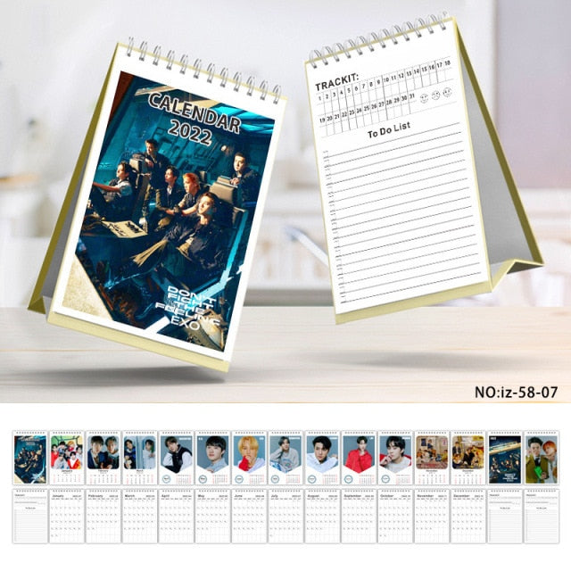 KPOP Bangtan Boys BL EXO NCT 2022 Desk Calendar Cosplay Gift JUNGKOOK JIMIN JK SUGA Fans Collection