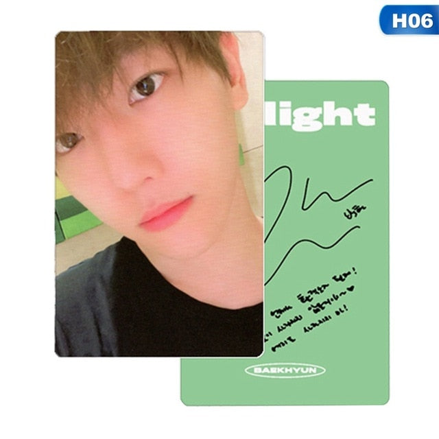 KPOP EXO BAEKHYUN SOLO 2 Delight Album LOMO Cards Fashion Self Made Paper Photo Card Photocard Autograph