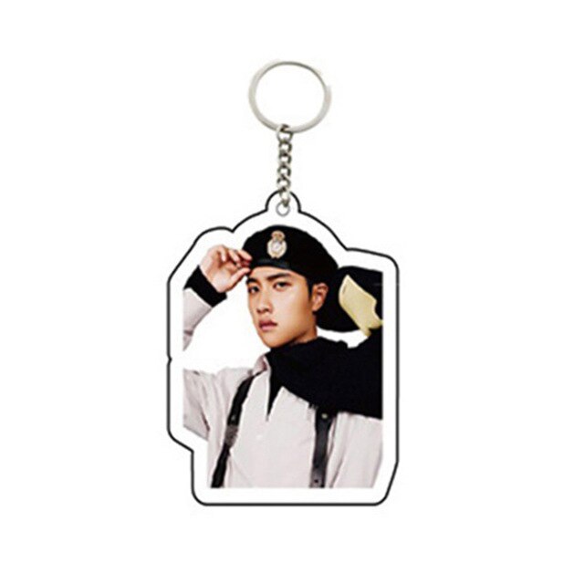 KPOP EXO Keychain 5th Album Don't Mess Up My Tempo Chains Keyring Accessories Acrylic Key Ring Jewelry Gift for Women Men