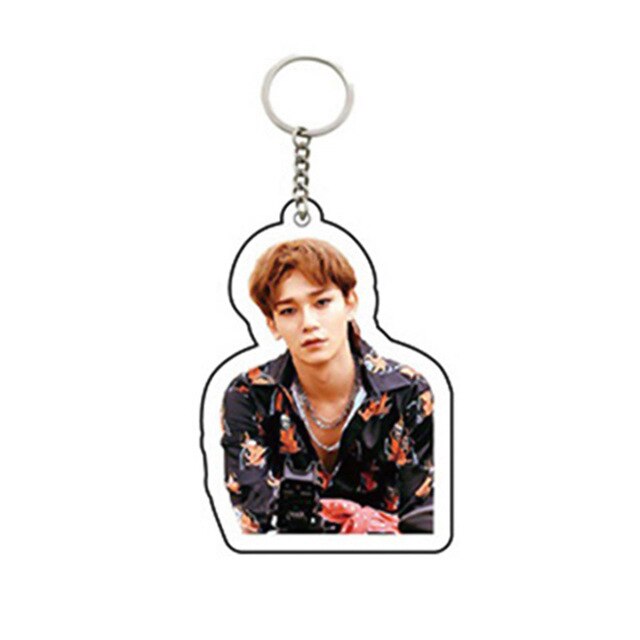 KPOP EXO Keychain 5th Album Don't Mess Up My Tempo Chains Keyring Accessories Acrylic Key Ring Jewelry Gift for Women Men