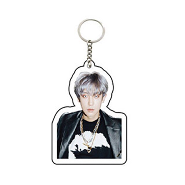 KPOP EXO Keychain 5th Album Don't Mess Up My Tempo Chains Keyring Accessories Acrylic Key Ring Jewelry Gift for Women Men