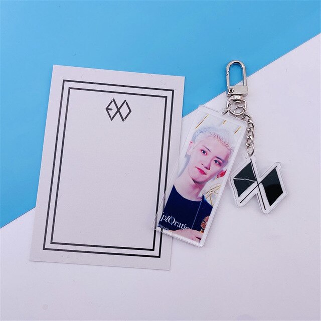 KPOP EXO Square KeyChain Keyring Exploration OBSESSION Bag Accessories XIUMIN SUHO LAY BAEKHYUN CHEN CHANYEOL KAI SEHUN D.O.