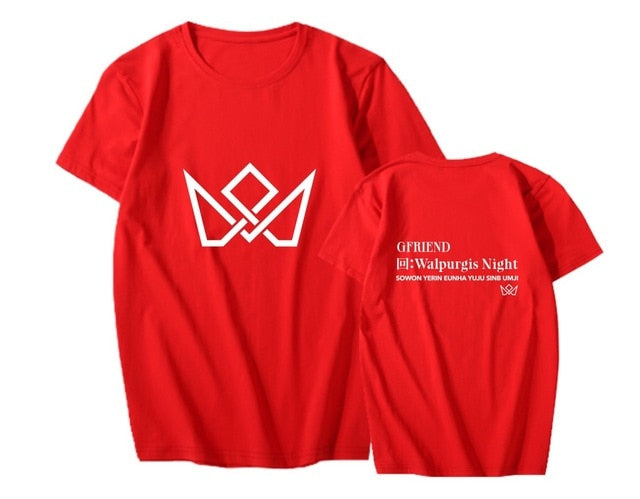 KPOP GFRIEND 3rd Album Walpurgis Night Support T-shirt  Short Sleeve