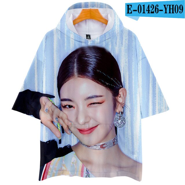 KPOP ITZY DALLA DALLA YEJI Lia RYUJIN CHAERYEONG YUNA 3D print Hooded Men/Women Harajuku hoodie Short sleeve hooded Clothes