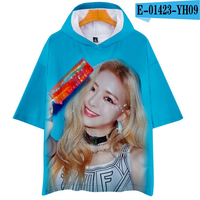 KPOP ITZY DALLA DALLA YEJI Lia RYUJIN CHAERYEONG YUNA 3D print Hooded Men/Women Harajuku hoodie Short sleeve hooded Clothes
