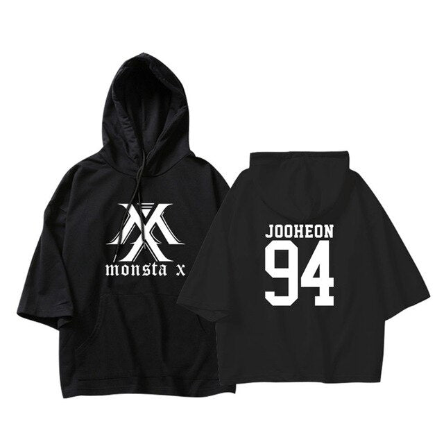 KPOP Korean MONSTA X I.M WONHO MINHYUK Loose Three Quarter Pullovers Hoode new Fans - Kpopshop
