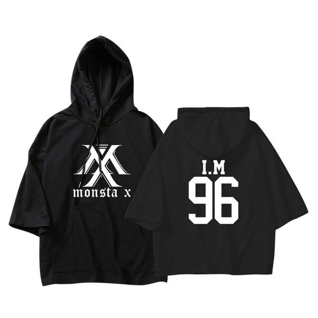 KPOP Korean MONSTA X I.M WONHO MINHYUK Loose Three Quarter Pullovers Hoode new Fans - Kpopshop