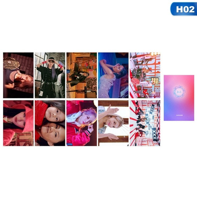 MAMAMOO Postcard PHOTO cards k-pop lyrics Postcard 10 pcs greeting LOMO k pop Photocard Album Starry night PURPLE