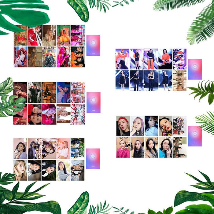 MAMAMOO Postcard PHOTO cards k-pop lyrics Postcard 10 pcs greeting LOMO k pop Photocard Album Starry night PURPLE