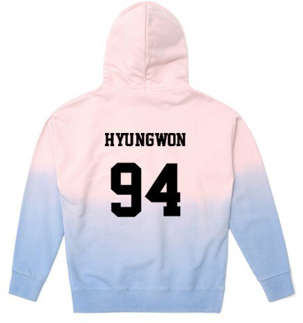 KPOP MONSTA X Concert With The Same Hoodie Thin Men And Women Spring And Gradient Coat - Kpopshop