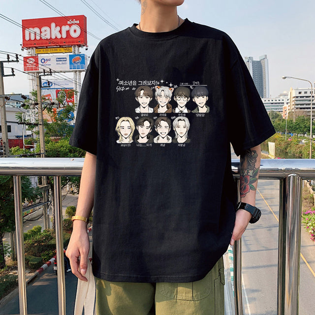 KPOP Stray Kids Singer T Shirt Men Fashion Streetwear StrayKids Letter Graphic Summer Y2K Oversize O-neck Short Sleeve