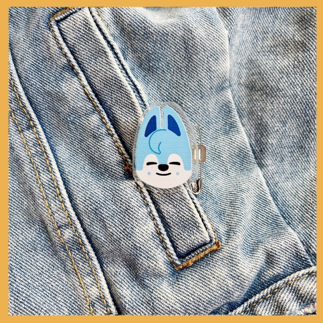 KPOP Stray Kids Skzoo Cartoon Acrylic PP Clip Pendant Jewelry K-POP StrayKids Student Gifts