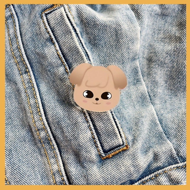 KPOP Stray Kids Skzoo Cartoon Acrylic PP Clip Pendant Jewelry K-POP StrayKids Student Gifts